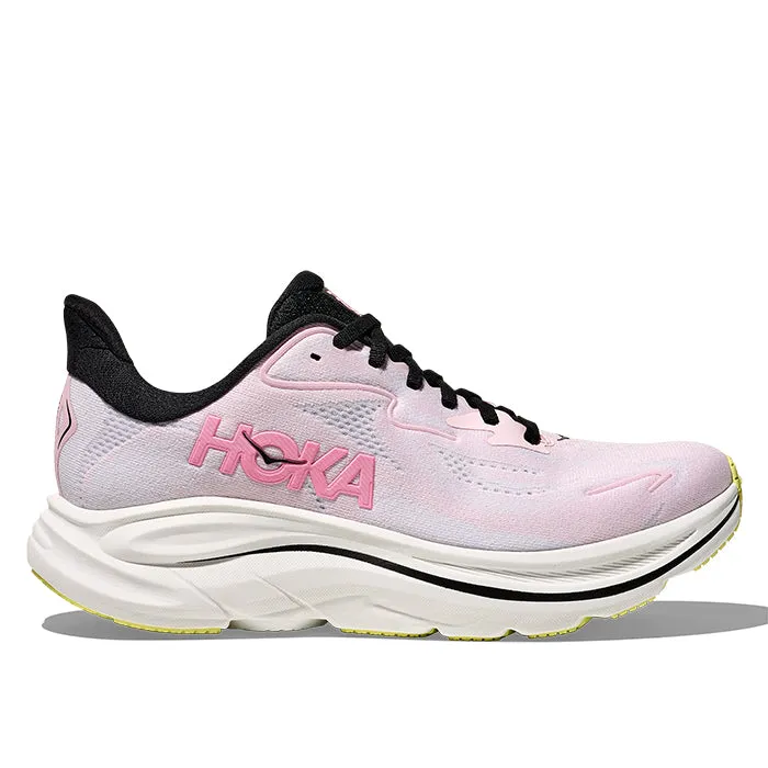 Womens Hoka Clifton 10 in Carnation/Starlight Glow mid - top supportiveness
