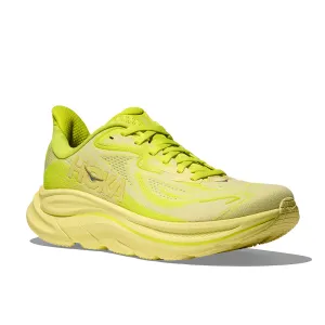 Womens Hoka Clifton 10 in Neon Hoka Citrus/ Sunlight Impact Resistant Cushioning buckle - strap shoes