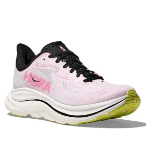 Womens Hoka Clifton 10 Wide in Carnation/Starlight Glow Sock Like Fit Engineering anti - skid shoes