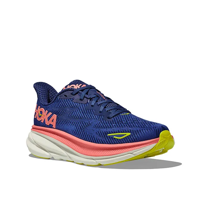 Comfort Inserts Womens Hoka Clifton 9 in Evening Sky/Coral