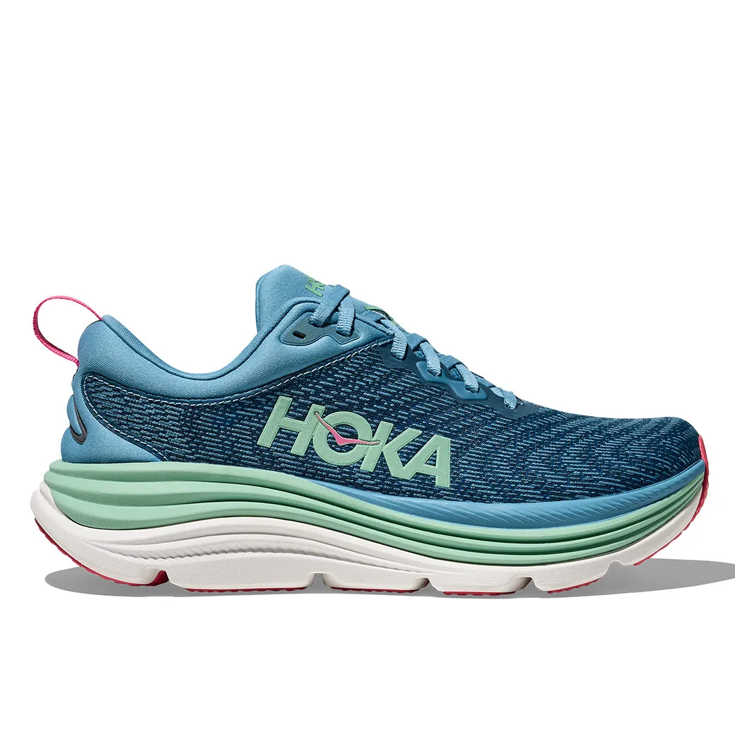 Womens Hoka Gaviota 5 Wide in Alpine Blue/Jadeite dance shoes
