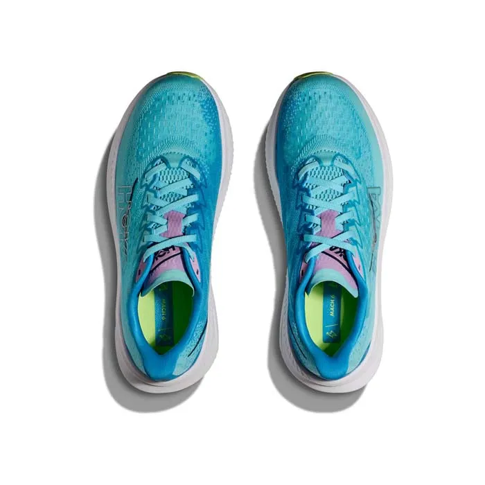 Womens Hoka Mach 6 in Cloudless/Waterpark low - top shoes