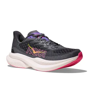 Womens Hoka Mach 6 in Grey Skies/ Charcoals Grey hunting shoes
