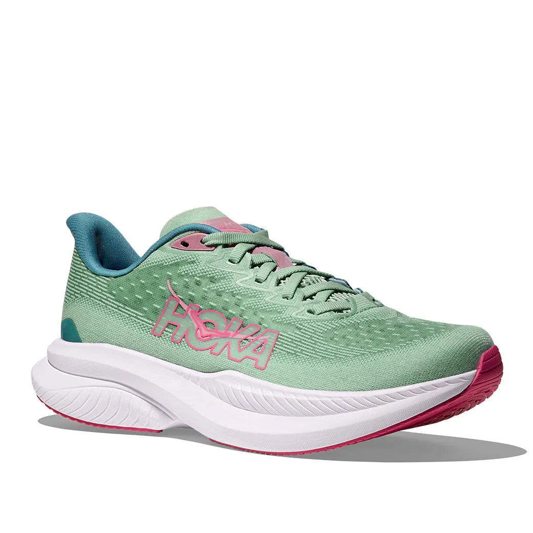 Slippers Womens Hoka Mach 6 in Jadeite/ Alpine Blue