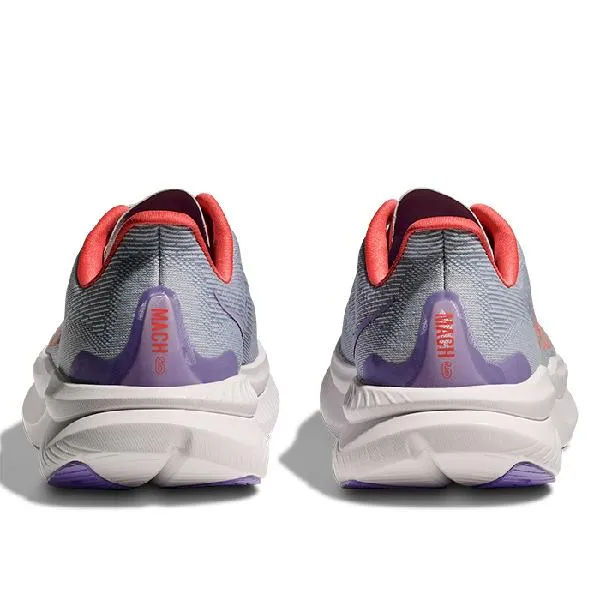 Womens Hoka Mach 6 in Pale Dusk/Gull running in a valley shoes running in a forest shoes