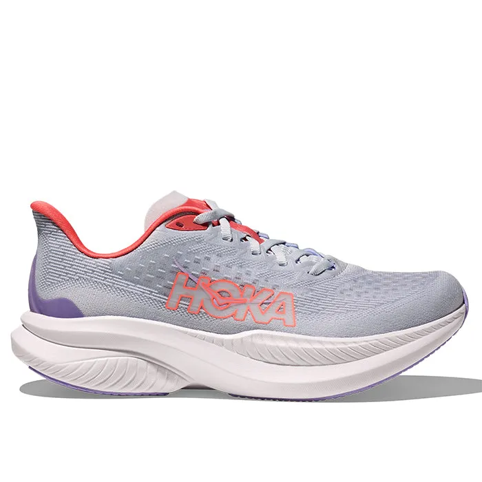 Womens Hoka Mach 6 in Pale Dusk/Gull Rock Protection