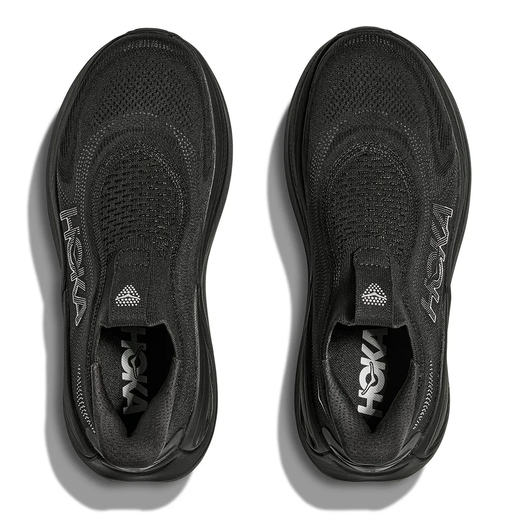 Womens Hoka Skyward Laceless in Black/Black kids - run