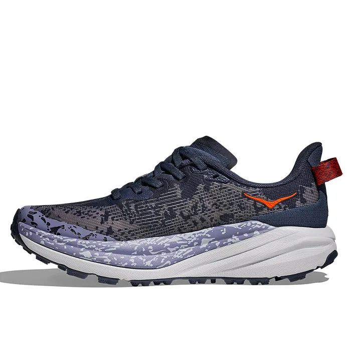 Womens Hoka Speedgoat 6 in Nautical Dusk/Sea Ice short - distance shoes Dynamic Lacing System
