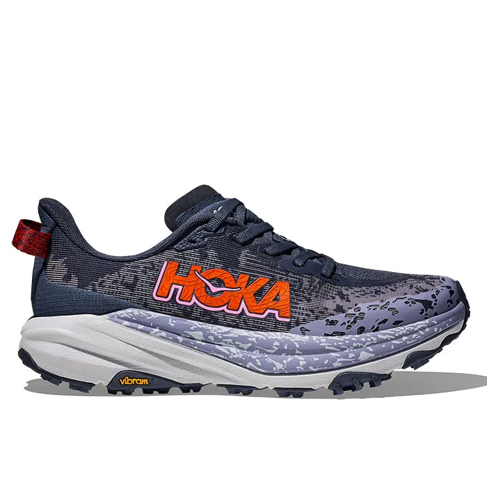 comfortable running shoes Womens Hoka Speedgoat 6 in Nautical Dusk/Sea Ice