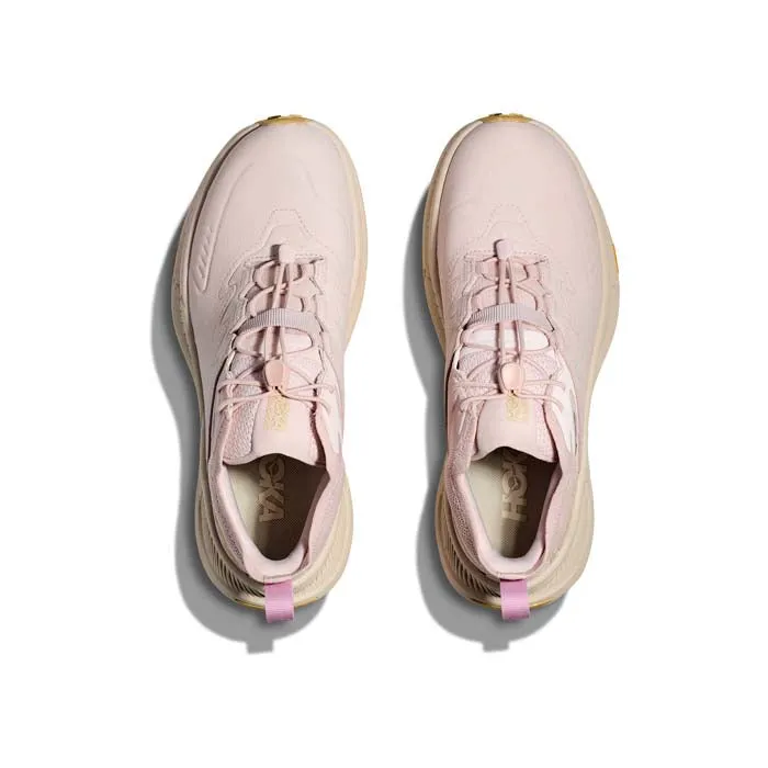 self - discovery running shoe interest race running shoe occasion Womens Hoka Transport Chukka GTX in Cosmic Pearl/Oat Milk