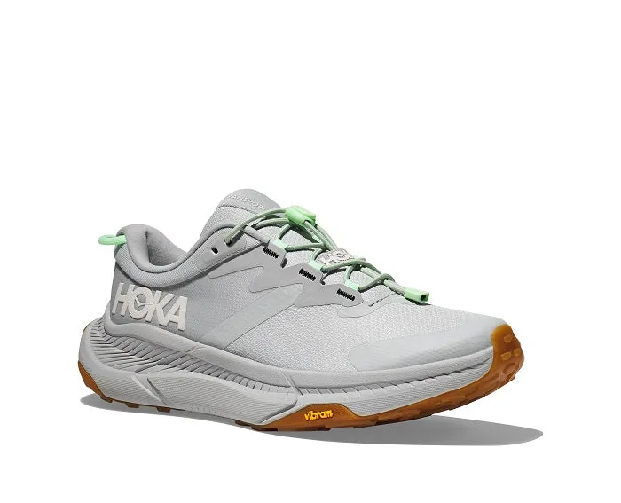 Womens Hoka Transport in Harbor Mist/Lime Glow Non Slip Heel