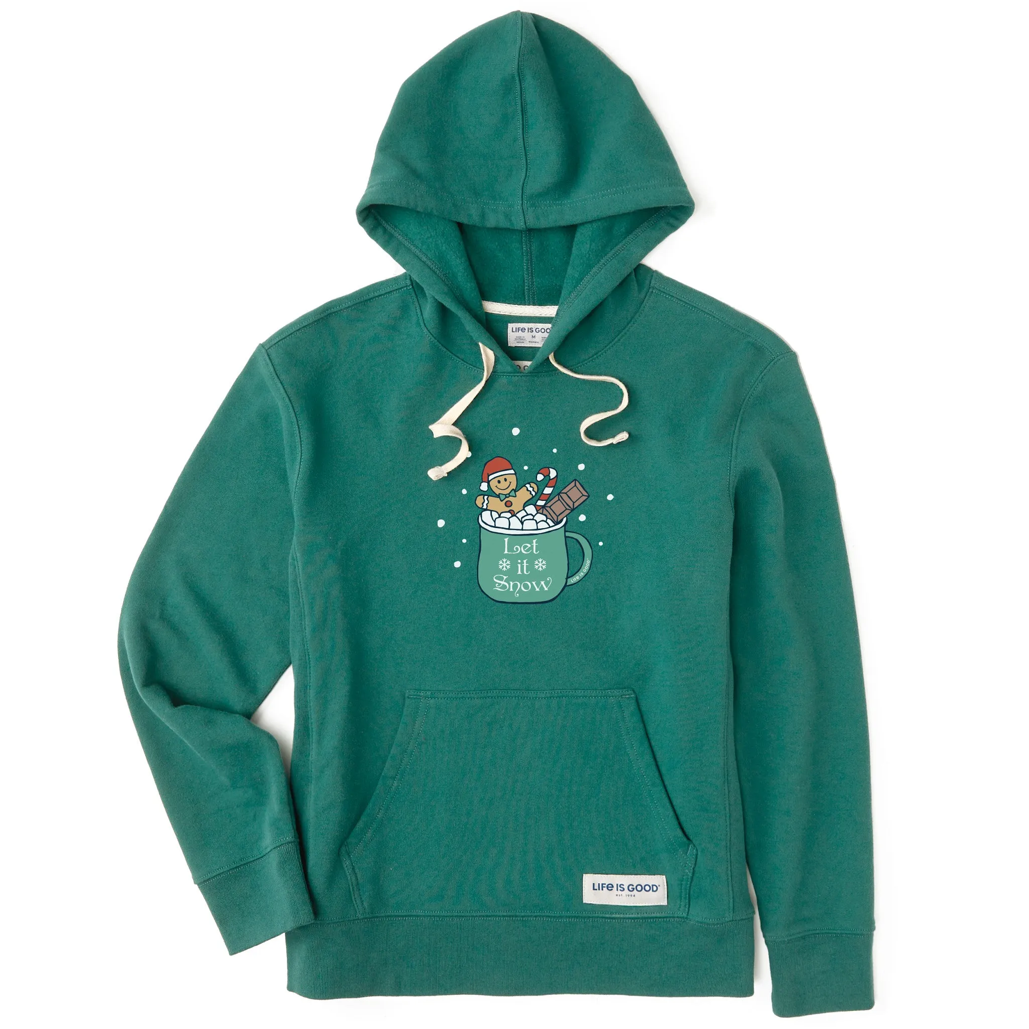 product bead charm Odor Free Women's Let it Snow Mug Cocoa Simply True Fleece Hoodie