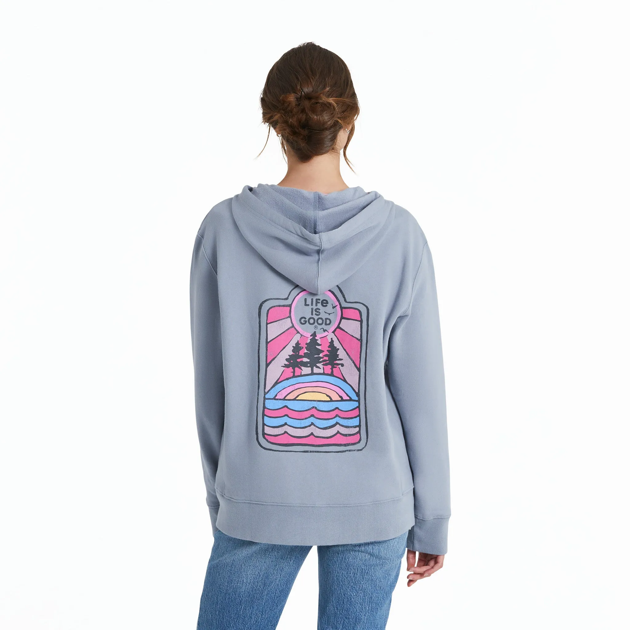 product rating product neon energy Women's LIG Golden Landscape Simply True Fleece Zip Hoodie