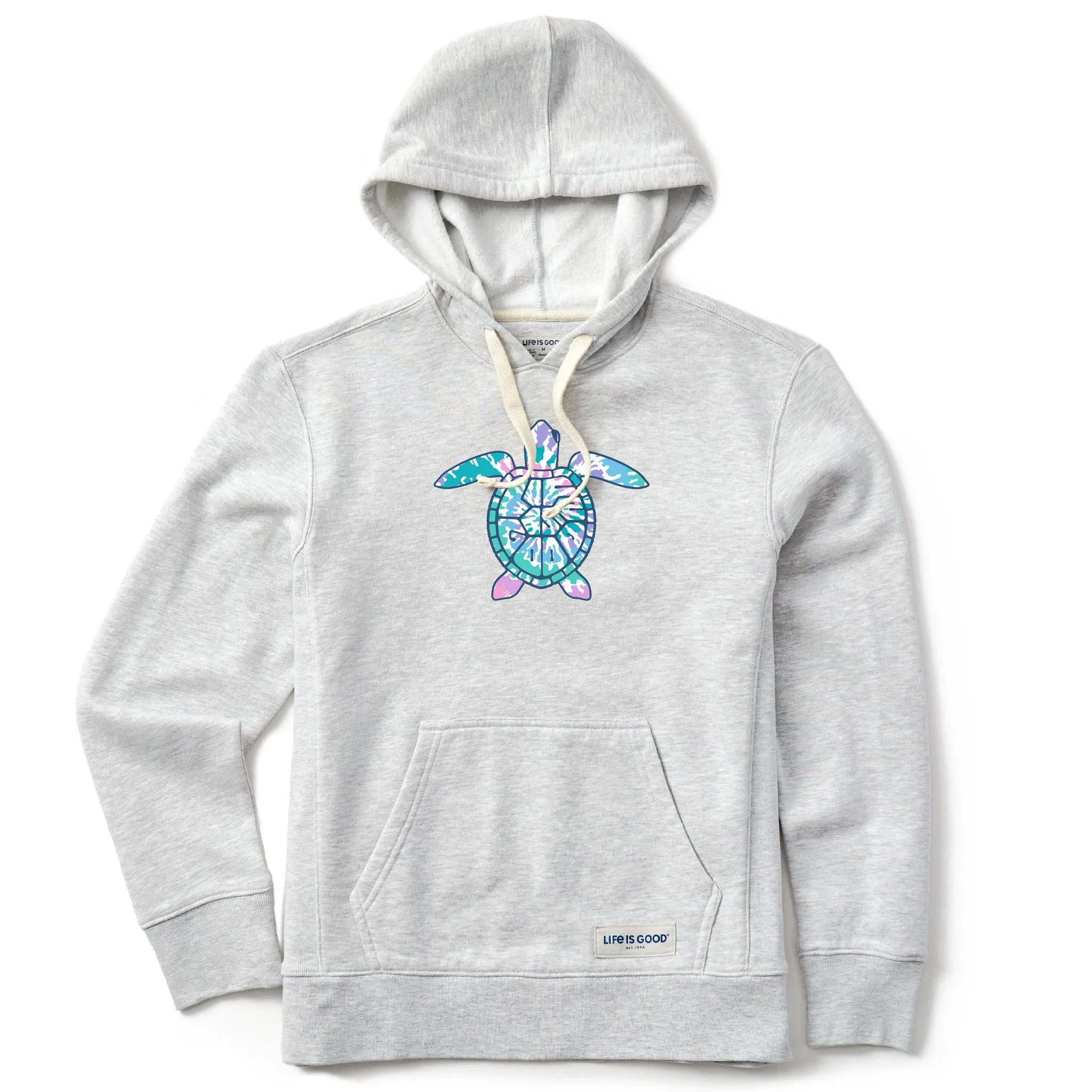 Women's LIG Turtle Shell Tie Dye Simply True Fleece Hoodie Holiday Wear