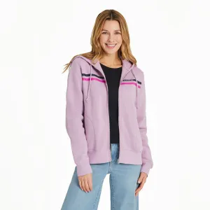 Women's LIG Two Stripes Good Vibes Fleece Zip Hoodie Street Staple