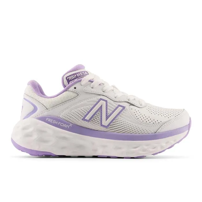 cushioned flexible shoes Dynamic Rolling Motion Womens New Balance Fresh Foam W840V1 in White/Lilac Glo/White