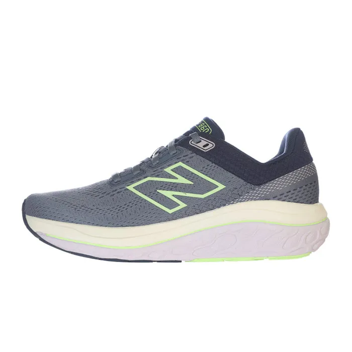supportive upper shoes Lightweight Feel Womens New Balance Fresh Foam X 860v14 in Arctic Grey/Sea Salt/Bleached Lime Glo