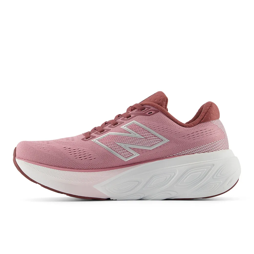 Dual Density Foam Wet Grip Outsole Womens New Balance Fresh Foam X 880v15 in Washed Burgundy/Pink Taffy/Silver