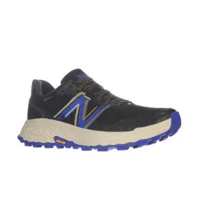 Womens New Balance Fresh Foam X Hierro v7 Gore-Tex in Black/Marine Blue Pressure Mapped Outsole