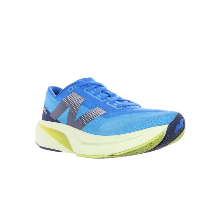 hip - hop dance shoes adjustable running wear Womens New Balance FuelCell Rebelv4 in Spice Blue/Limelight/Blue Oasis