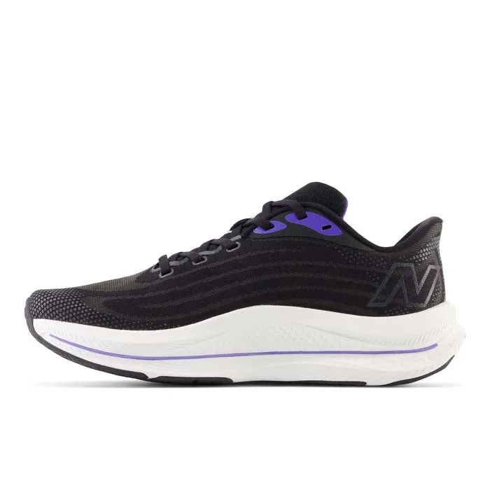 Womens New Balance FuelCell Walker Elite in Black/Electric Indigo/Grey Violet Quick - release weather - proof running shoes