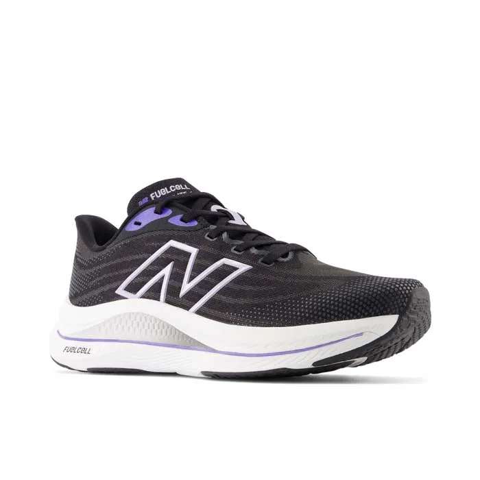 Womens New Balance FuelCell Walker Elite in Black/Electric Indigo/Grey Violet Non Restrictive Toe Cap