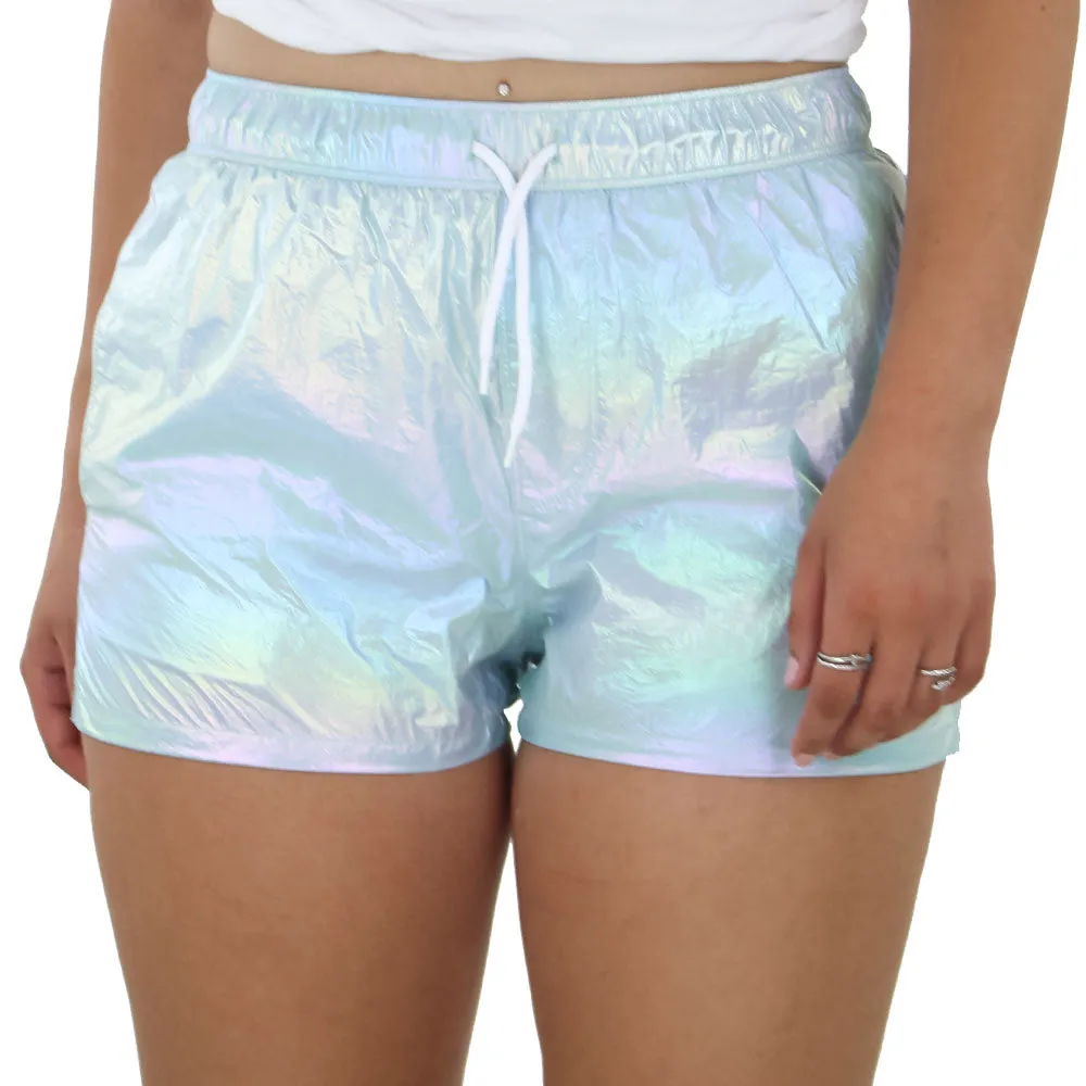 Women's Ombre Glitter Swim Short,Blue LightweightDesign Rustic Ease