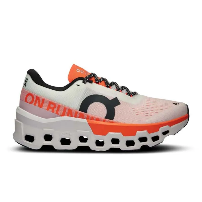 Womens On Running Cloudmonster 2 in Undyed/Flame 3D - mesh shoes
