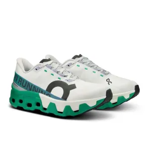 Womens On Running Cloudmonster Hyper in White/Mint Agility Performance shoe polish