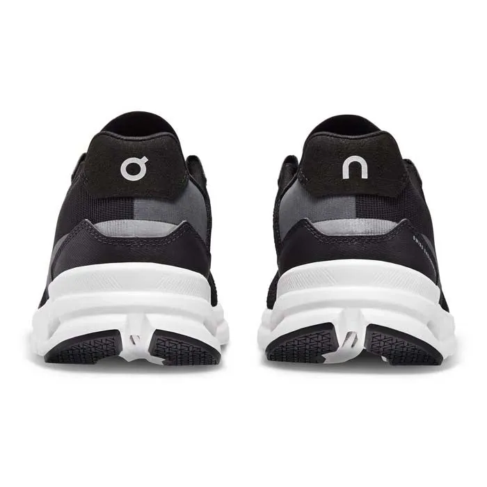 obstacle course running mesh upper shoes Womens On Running Cloudrift in Black/White