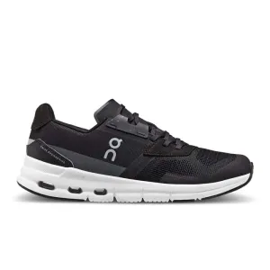 running in a composite bridge area shoes Womens On Running Cloudrift in Black/White
