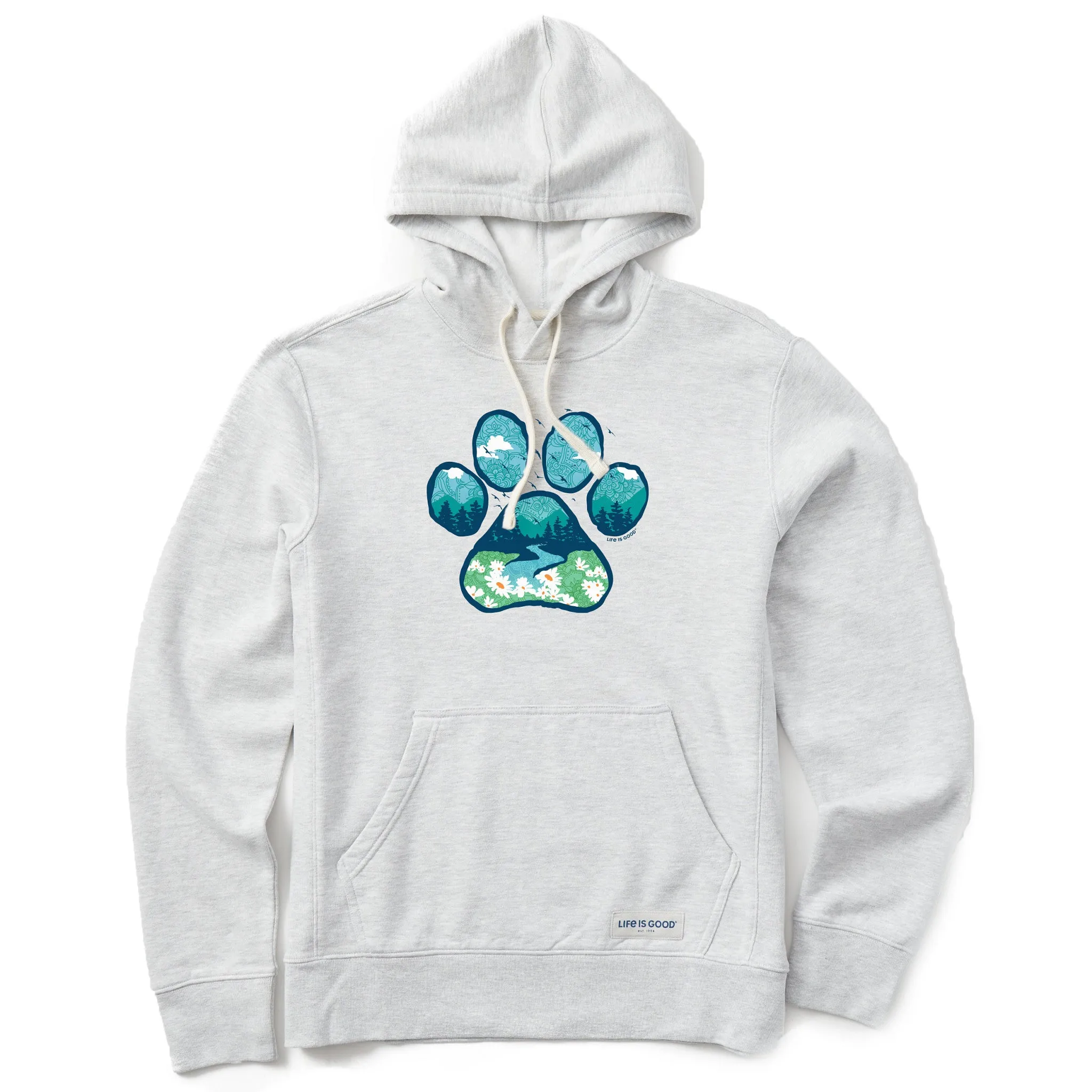 Thermal Lining Warm Comfort Women's Paw Landscape Simply True Fleece Hoodie