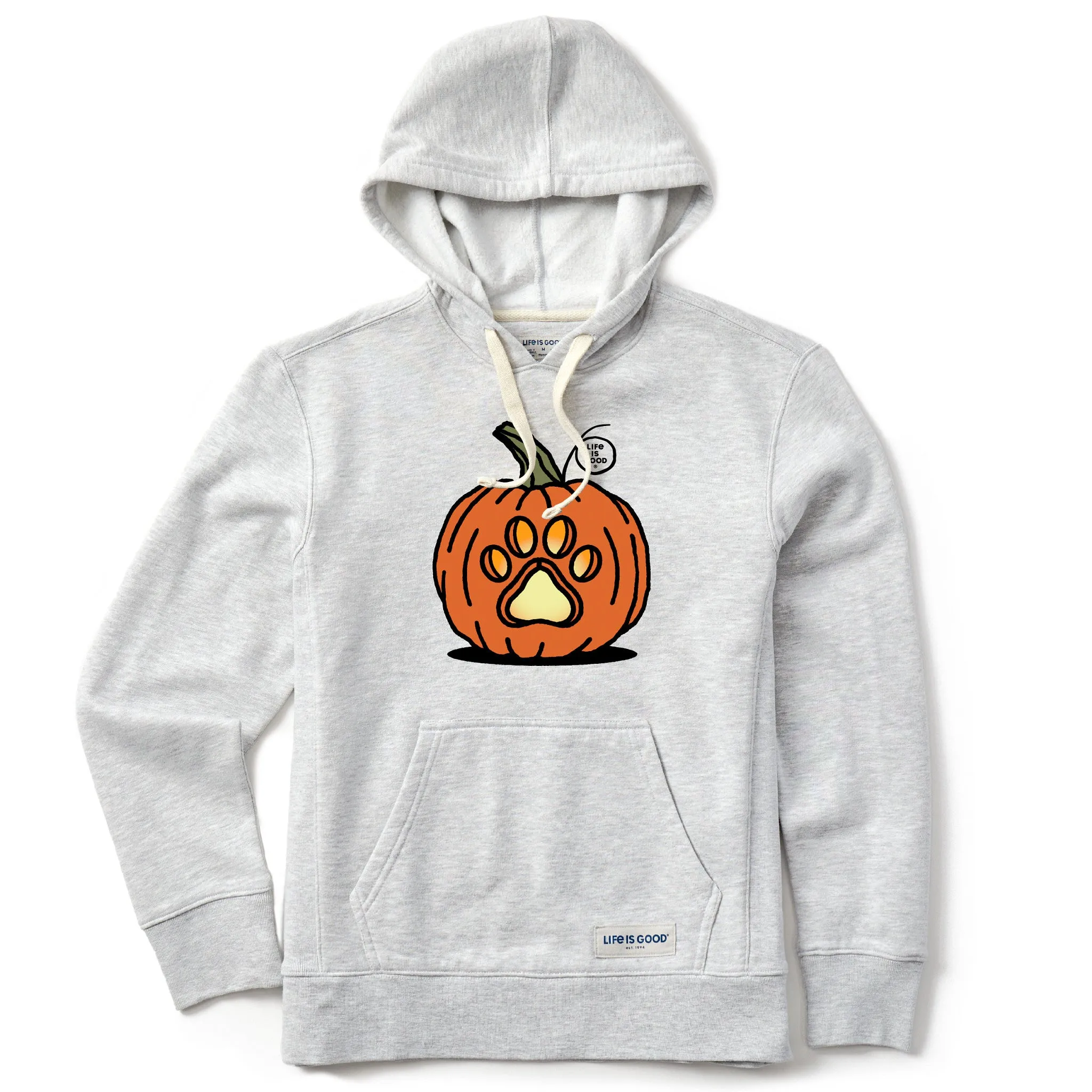 Effortless Comfort V-Neck Women's Paw Pumpkin Simply True Fleece Hoodie