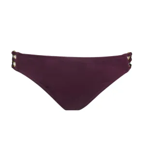 Women's Plain Side-Tie Bikini Bottom,Purple Stacked Cushioning