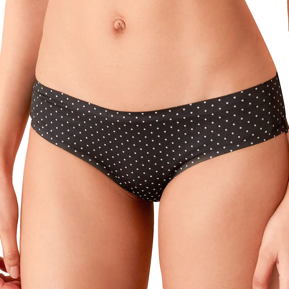 Women's Polka Dot Bikini Bottom,Black/White Eco Wear