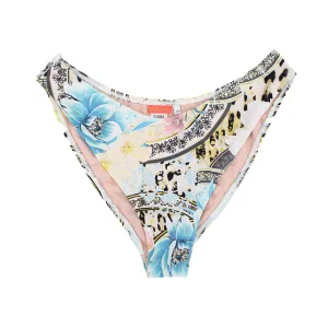 Chlorine Resistant Material Women's Printed Bikini Bottom,Multi