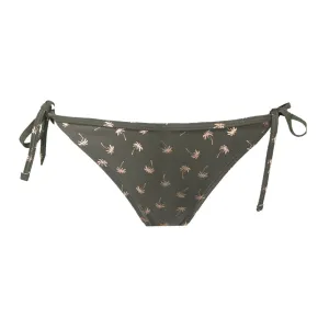 Comfortable Elastic Band Quick Release Clasps Women's Printed-Metallic Bikini Bottom,Olive