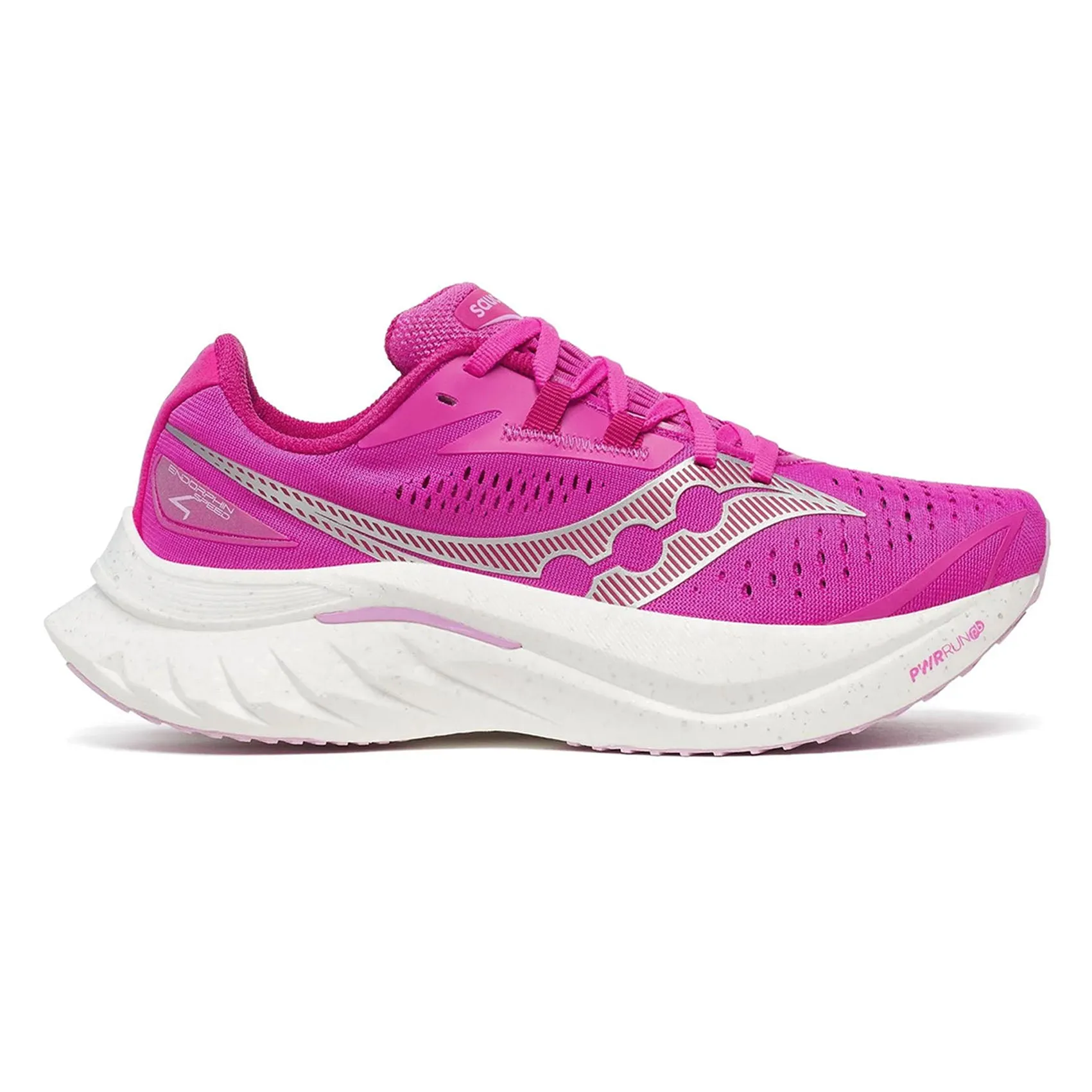 padded insole shoes running on uneven ground shoes Womens Saucony Endorphin Speed 4