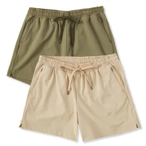 Women's Solid 2-Pack Everyday Short- Multi Quick design