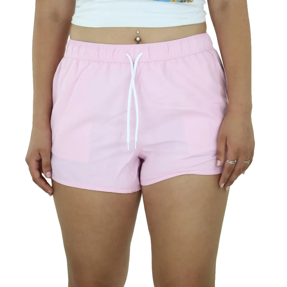 Women's Solid Swim Short,Pink LightweightTextile Star Mood