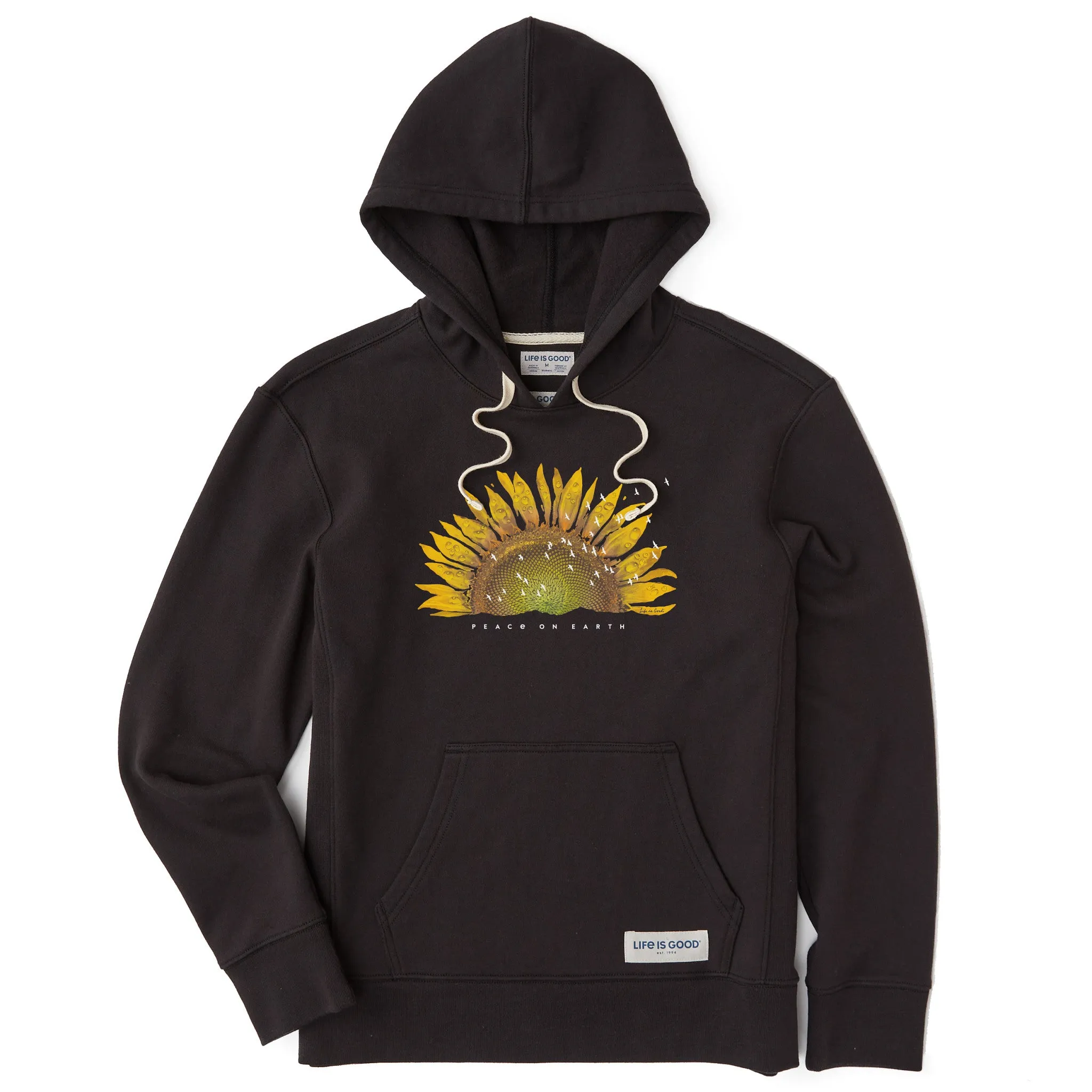 Neutral palette Women's Sunflower Dew Peace on Earth Simply True Fleece Hoodie