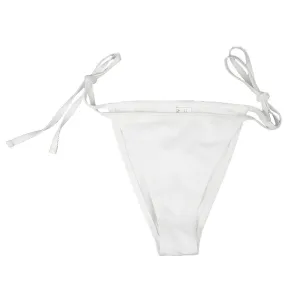 Shade Enhancing Cups Women's Tie Side Solid Bikini Bottom,White