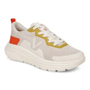 Womens Vionic Walk Max in Cream/Tangerine Tango Storable