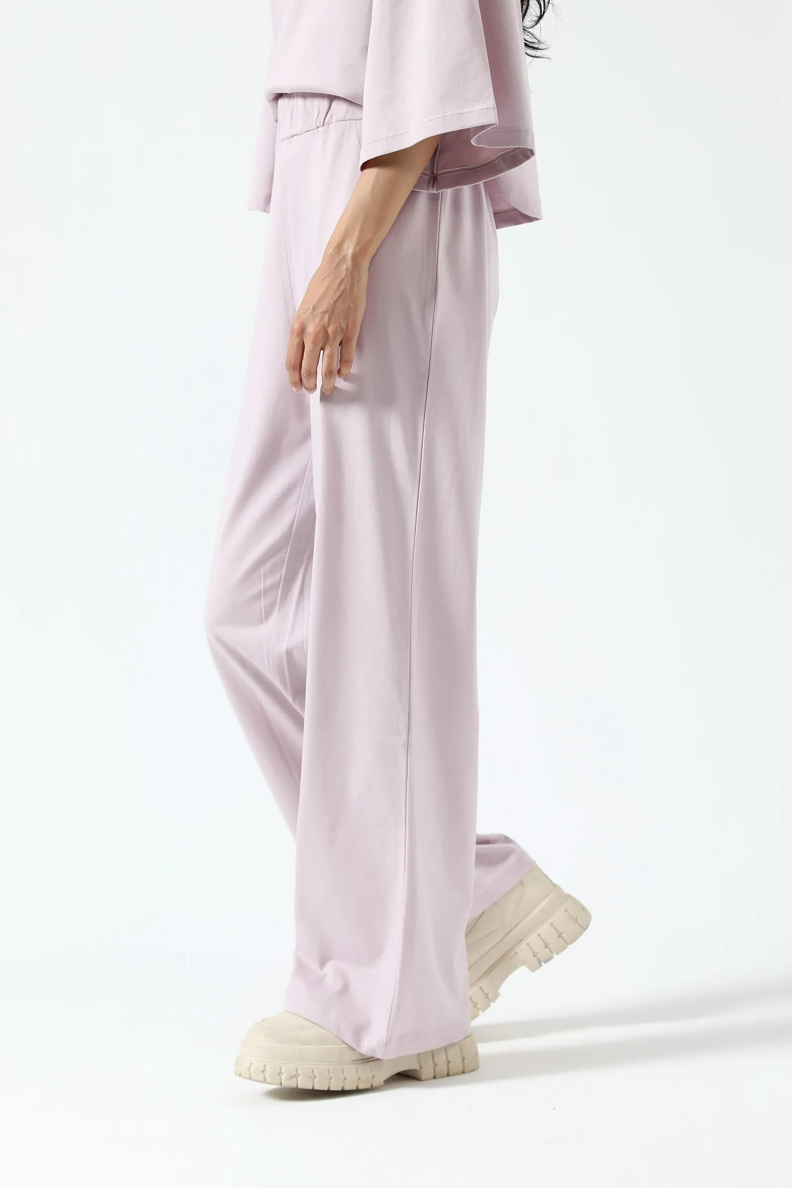 Flattering Look Organic Cotton WIDE LEG TROUSER