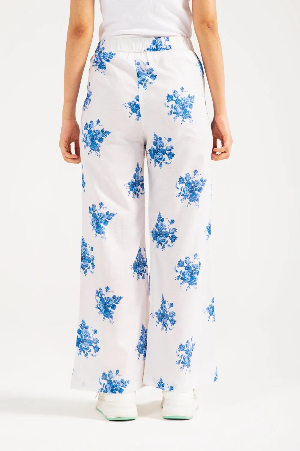 Indoor Comfort Seam-Free PRINTED WIDE LEG TROUSER