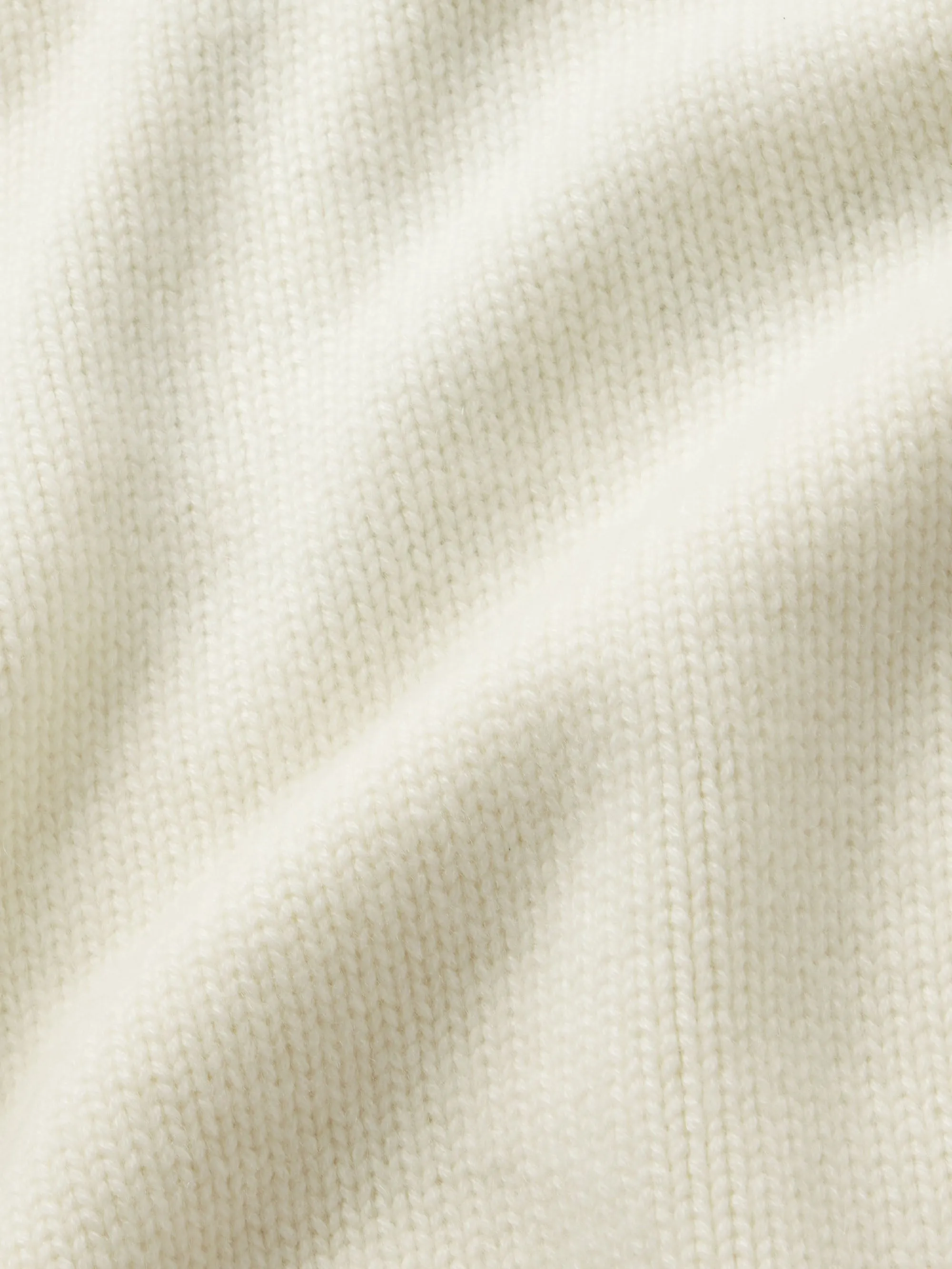 Ritz Unisex Cashmere Sweater -- Cream Street Layer FrayResistant Edging