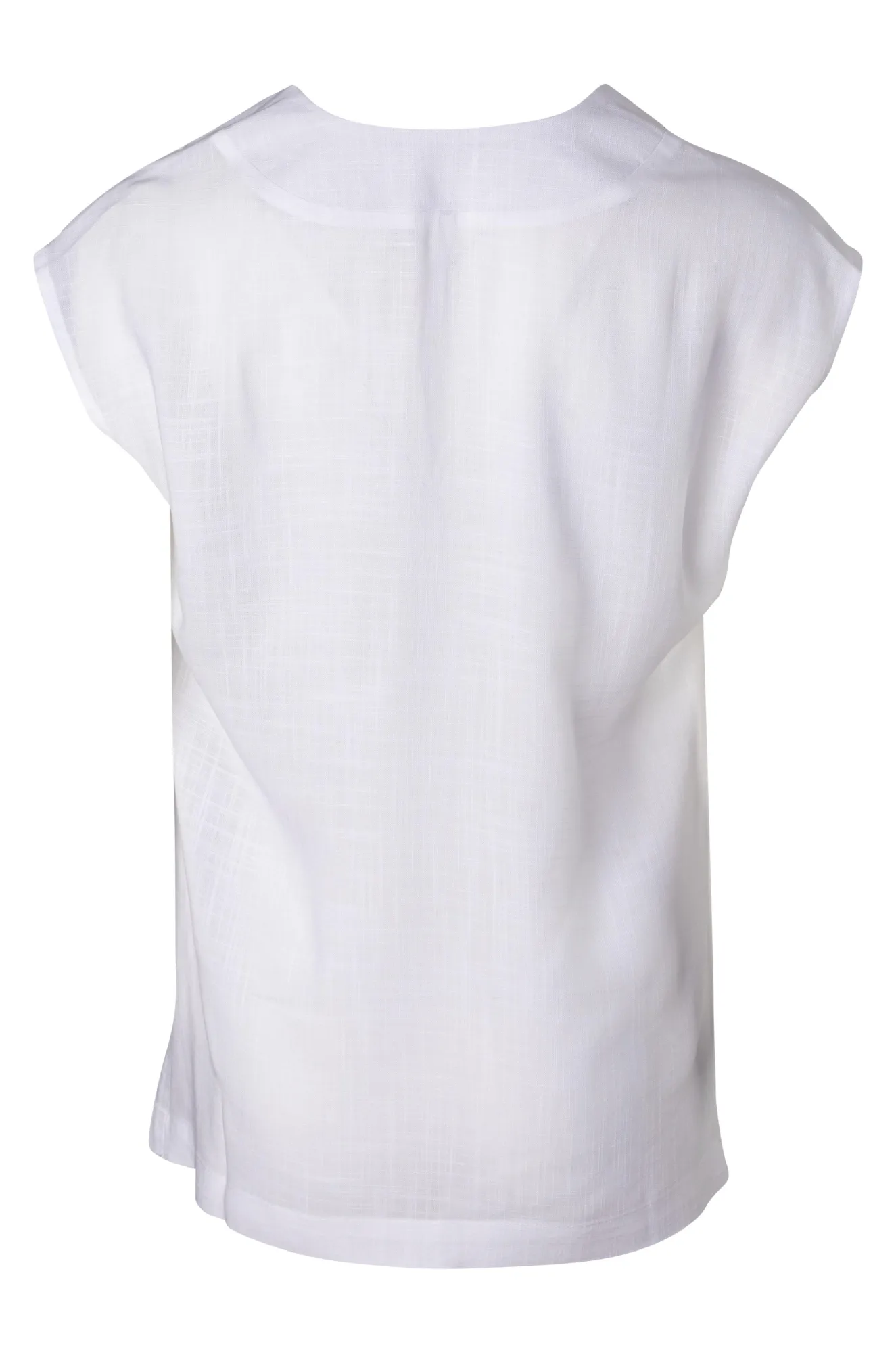Sleeveless V neck Top | WHITE | 3301A1 Layered Shirt Modular Attachment System