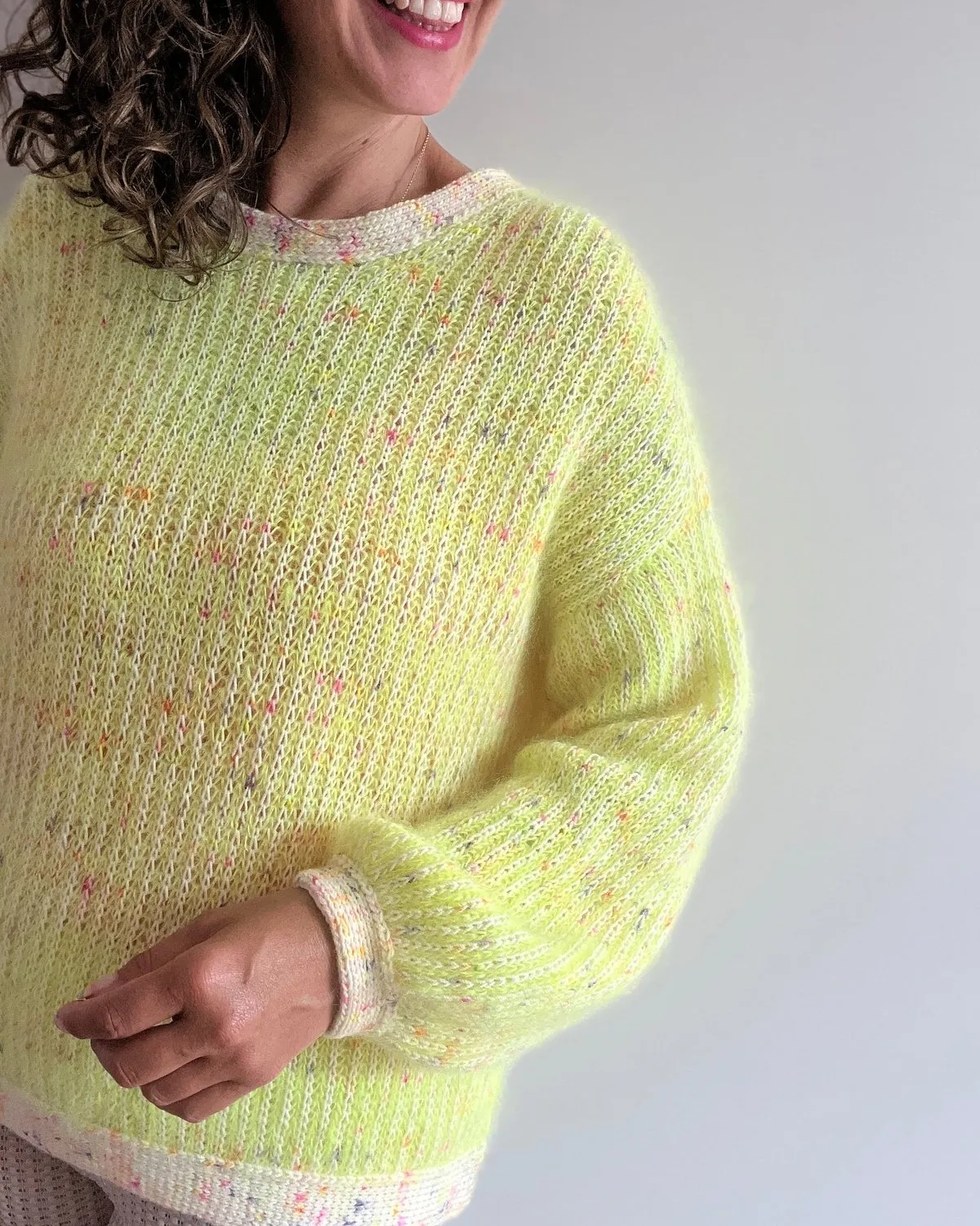 Champagne Supernova Sweater Dansk Seam Free Edges