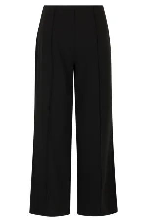 High-waisted fit Xtra Short Stretch Crepe Pants | Black | 8224B1