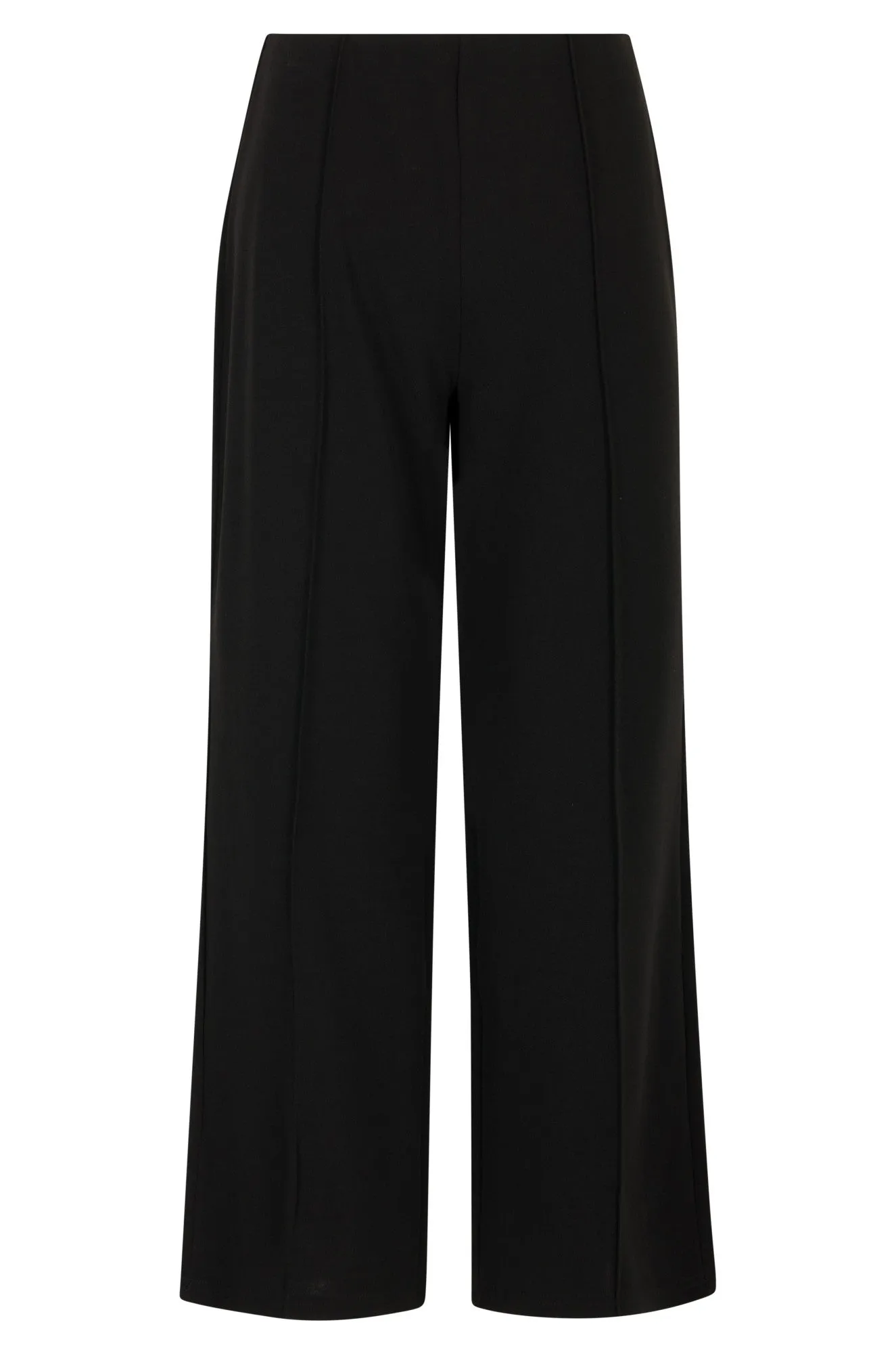 High-waisted fit Xtra Short Stretch Crepe Pants | Black | 8224B1